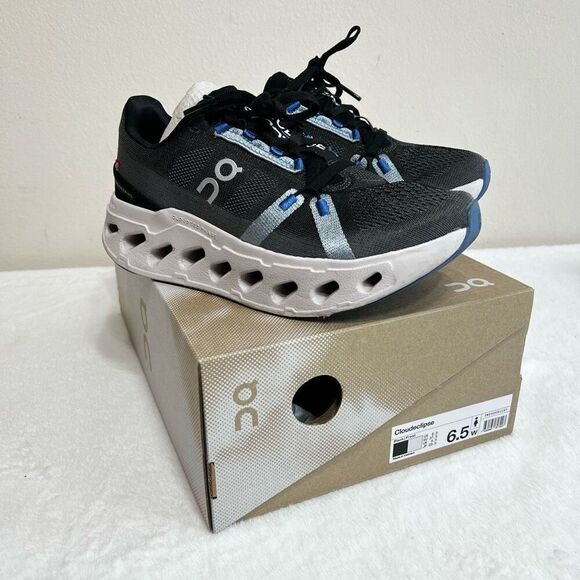 On Cloudeclipse Black Frost Lace Up Sneakers 6.5 Women - Picture 1 of 7